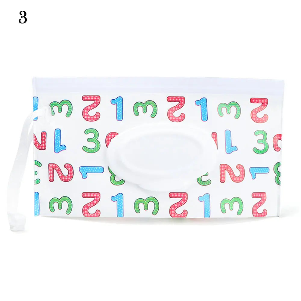 New Baby Wet Wipe Pouch Flip Cover Wipes Holder Case Reusable Tissue Box Refillable Carrying Case Portable Stroller Accessories