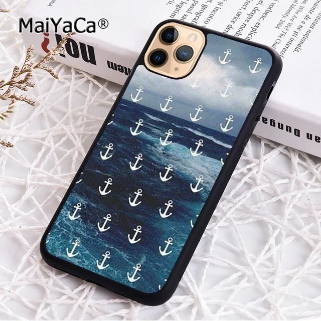 MaiYaCa blue boat anchor Printing Drawing protection Phone Case For iPhone 17 Air 16 15 plus 11 12 13 14 pro max