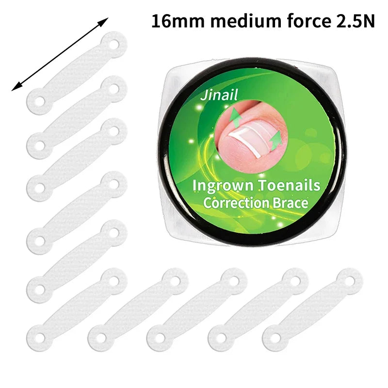 10PCS Ingrown Toe Nail Treatment Ingrown Toenail Correction Tool Elastic Patch Sticker Straightening Clip Brace Pedicure Tools