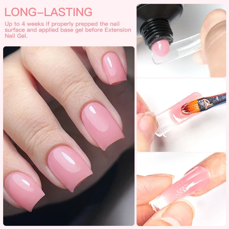 20ml Macaron Extension Nail Gel Polish Acrylic Nail Extension Finger Quick Extend Camouflage Building Soak Off UV Nail Supplies