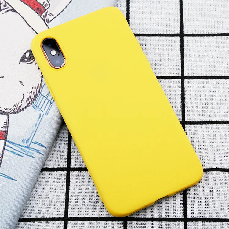 Silicone Candy Color Case for iPhone 11  8 Plus 7 6 6S plus Soft Cover candy Phone Cases for iPhone 11 12 13 14 Pro XR X XS Max