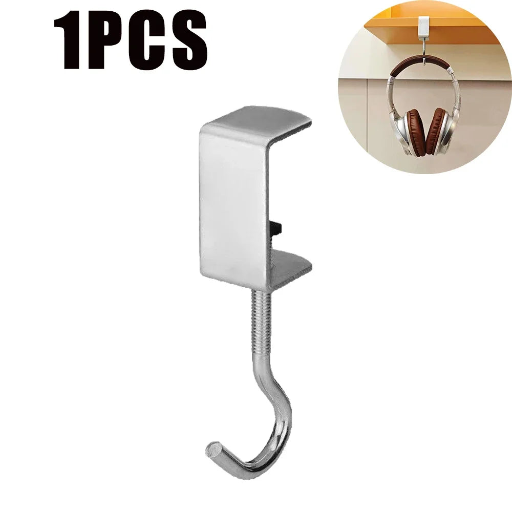 Versatile Adjustable Bag Hook Scratch-Proof Mounting System for Walls Desks Ideal for Student Organization with 360° Rotation