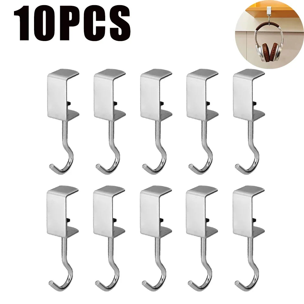 Versatile Adjustable Bag Hook Scratch-Proof Mounting System for Walls Desks Ideal for Student Organization with 360° Rotation