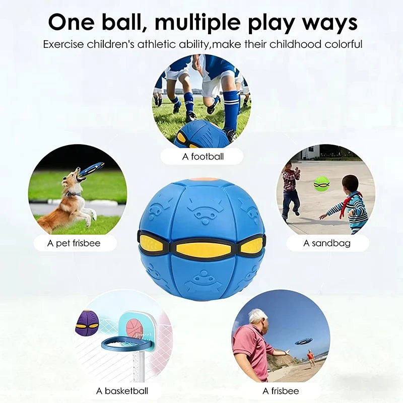 New Orange Flying Saucer Ball Magic Deformation Foot Pressure Decompression Vent Outdoor Sports Parent-Child Active  Kids Fun