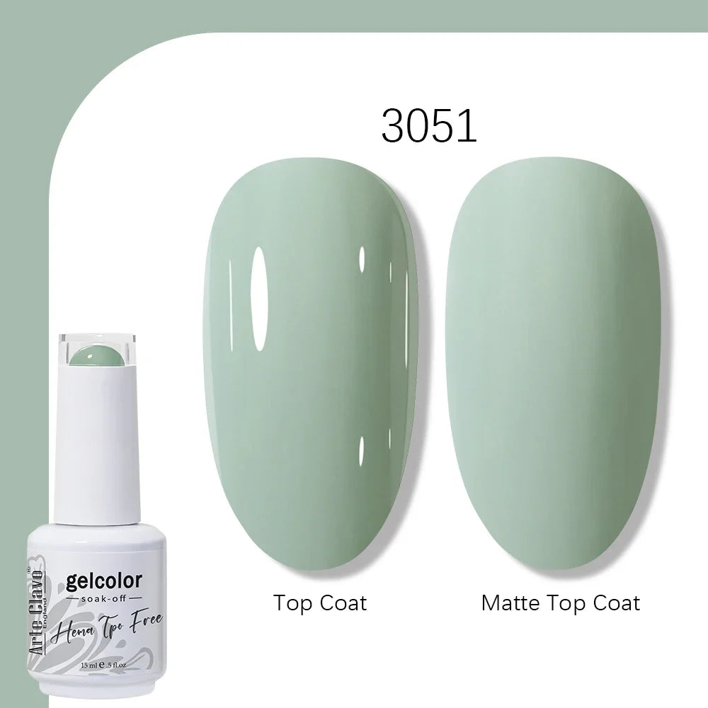 Arte Clavo HEMA TPO FREE 15ml UV LED Gel Nail Polish Soak Off Semi Permanent Daily Wear Universal Color For All Seasons Manicure