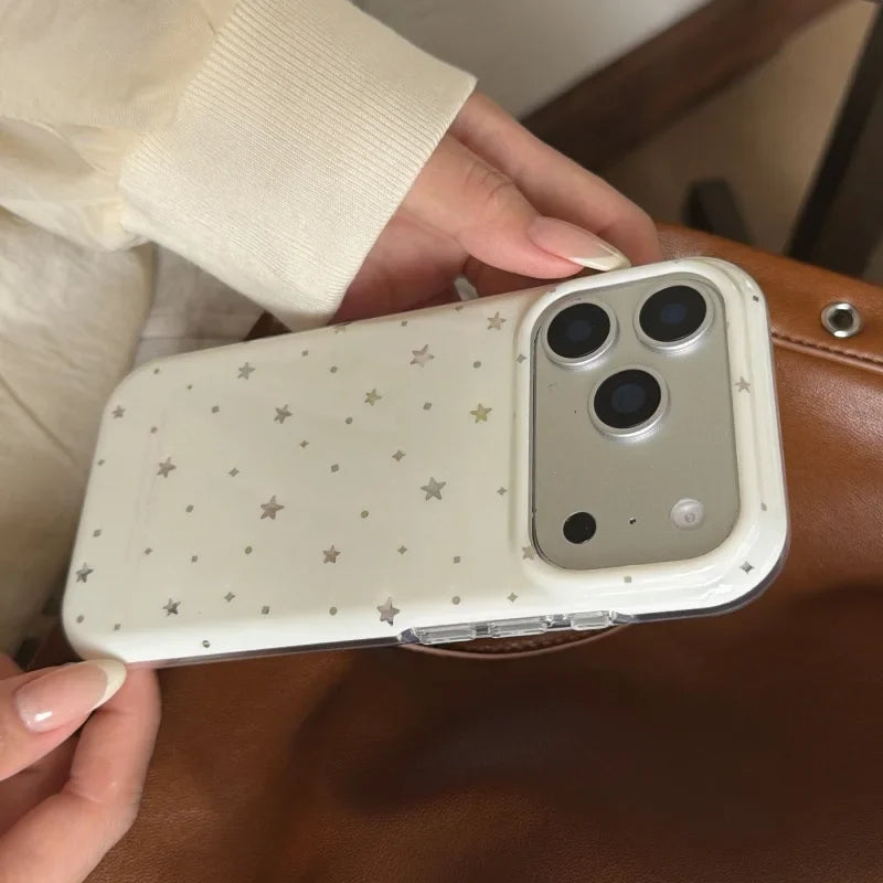 Colored Star-shape Imd Shockproof Phone Case For iPhone 17 16 15 14 13 Pro Max Protector Back Cover
