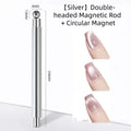 Nail Art Nail Magnetic Stick Cat Eye Magnetic Ball Aluminum Handle Cylindrical UV Gel Magnet Tools Double End Nail Design Tools
