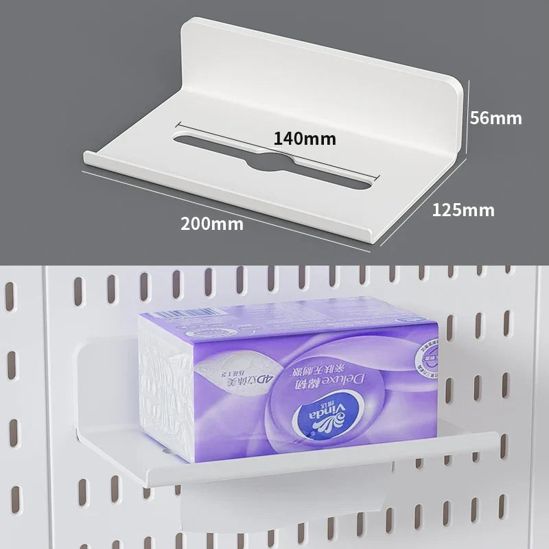 Study Room Pegboard with Shelves Tool Free Wall Grid Scratch Proof Easy to Install for Computer Desk Accessories