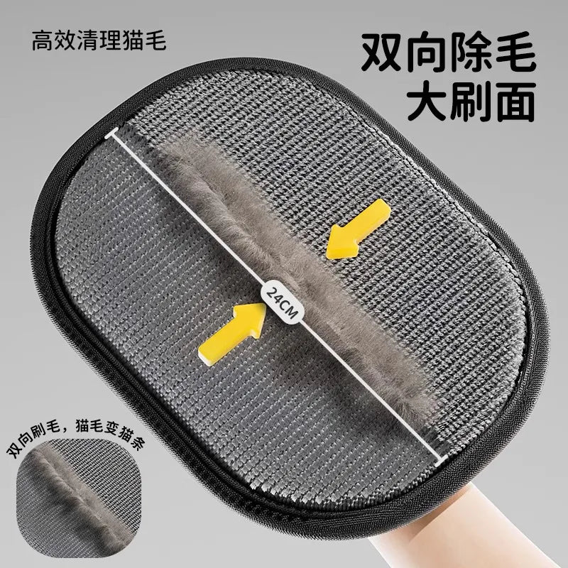Double-Sided Grooming Gloves for Pets Pet Grooming Glove, Gentle Deshedding Brush Gloves, For Dog Cat Deshedding Mitt