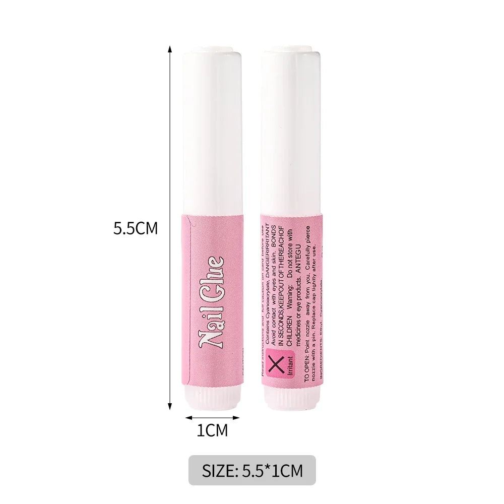 10/50/100Pcs Mini Nail Art GLue Set Net2g Strong Adhesive Gel for Acrylic Press On Nail Tips/Rhinestones Long Lasting Bond Glue