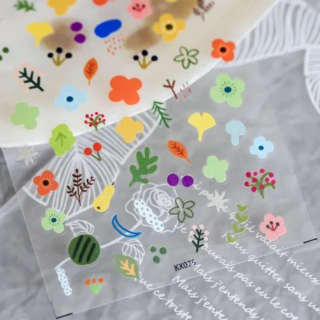 Dark Girl Butterfly Moth 3D Adhesive Nail Art Stickers 5D Soft Embossed Reliefs Nail Decals Decorations Wholesale Dropshipping