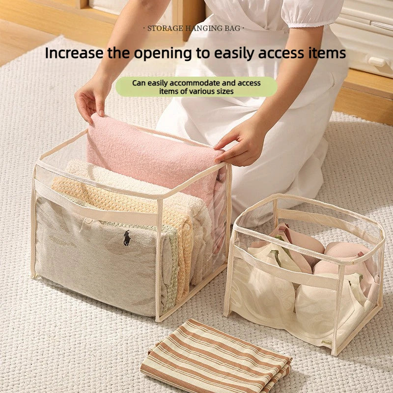 Large Size Transparent Children's Toy Storage Basket Multifunctional Household Toy Storage Bag with High Capacity
