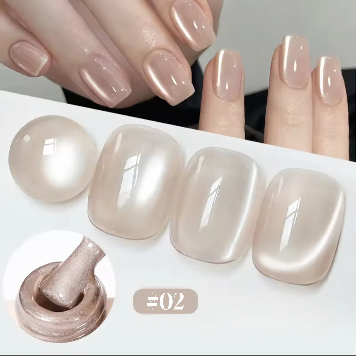 10ml Water Light Cat Magnetic Gel Nail Polish Champagne Semi Permanent Soak Off UV Gel Crystal Varnis Nail Art Manicure