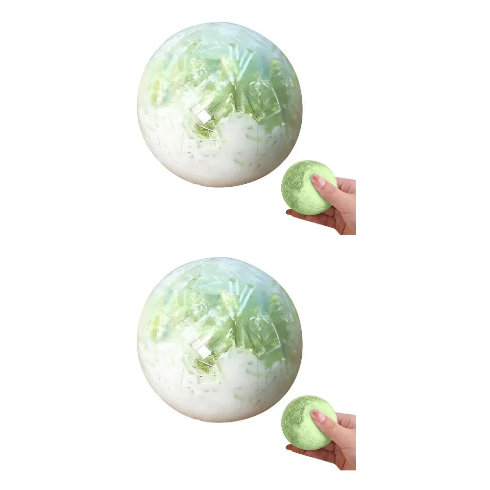 Soft Crushed Ice Squeeze Ball Toy TPR Shapeable Stress Relief Toy Crystal Ice Cracked Sensory Fidget Toy For Stress Anxiety