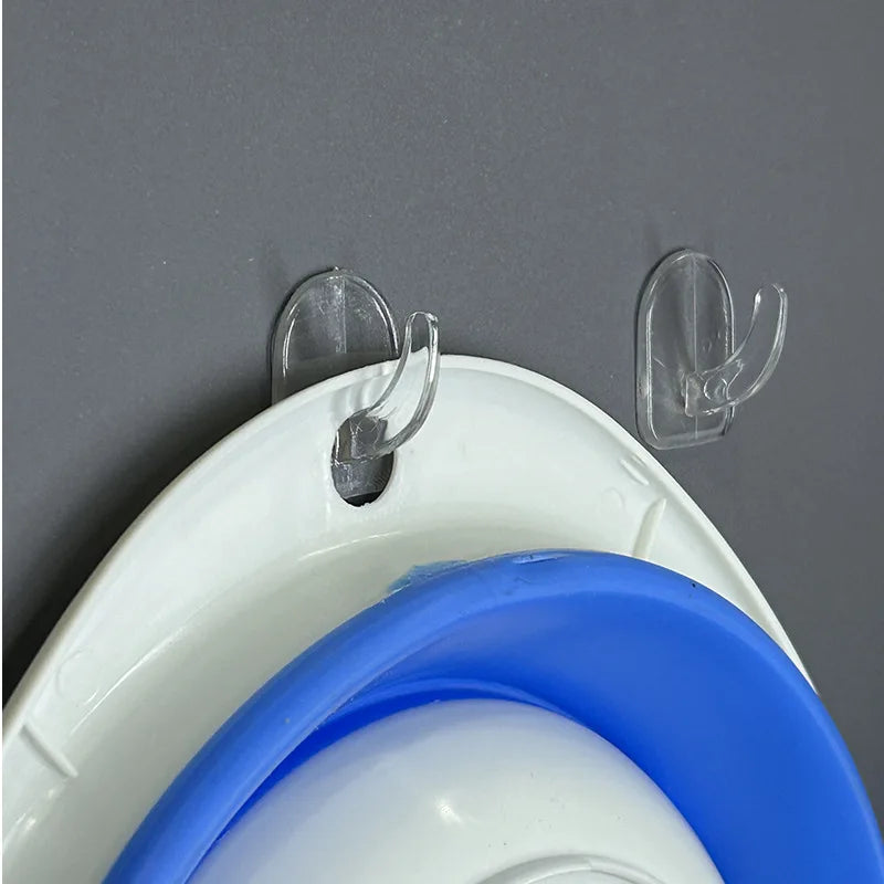 Mini Transparent Hooks Self-Adhesive Wall Hooks Heavy Duty Sticky Hangers Multi-Purpose Home Kitchen Bathroom Storage Organizer