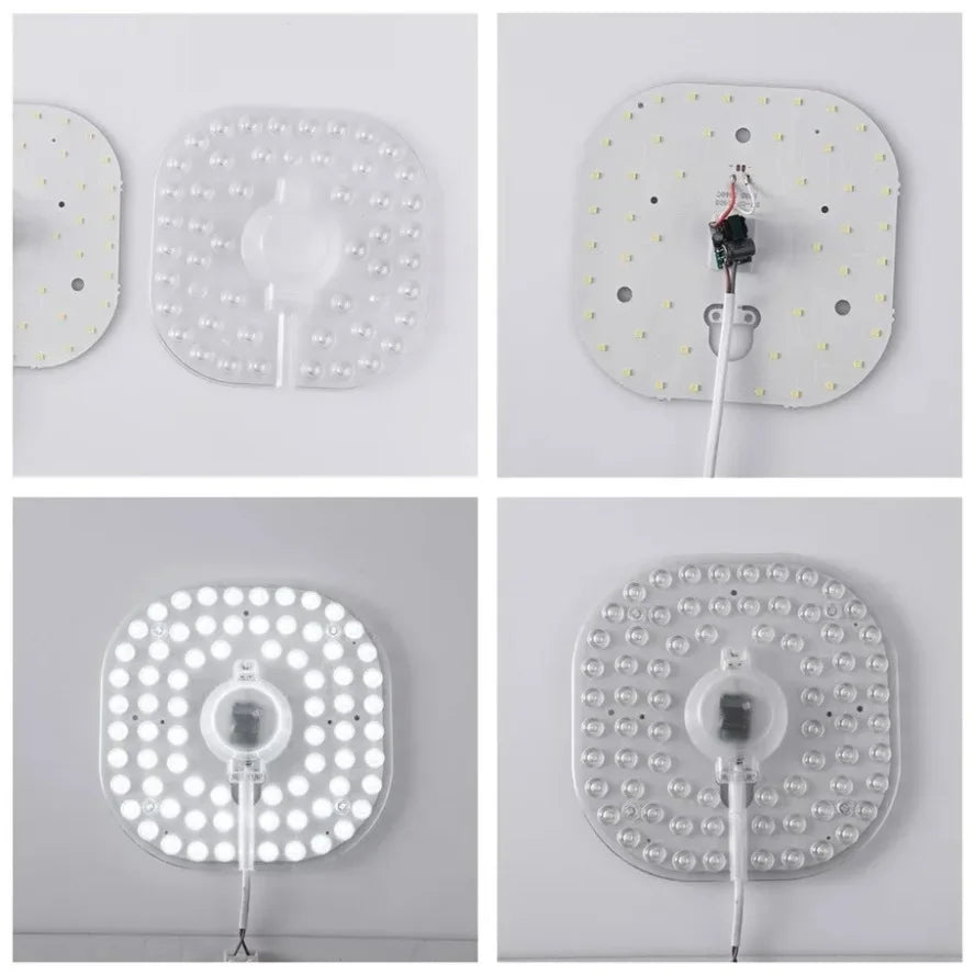 High Brightness Ring PANEL Square LED Module Source Ceiling 36W 24W 18W 12W LED Light AC220V Square Ceiling Board with Magnet