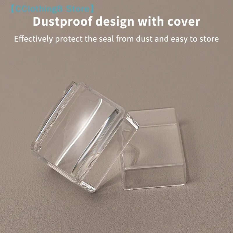 Transparent Rectangle Nail Art Stamper With Scraper Silicone Head Transfer Tool Fast Clear Jelly Stamping Manicure【AliS8】