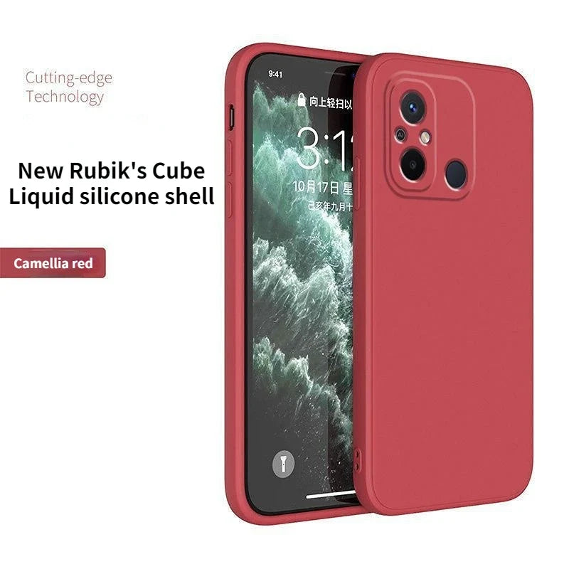 Suitable for Redmi 12C Mobile Phone Case New for Xiaomi Redmi 12C Anti-Fall for 22120RN86C Silicone Solid Color