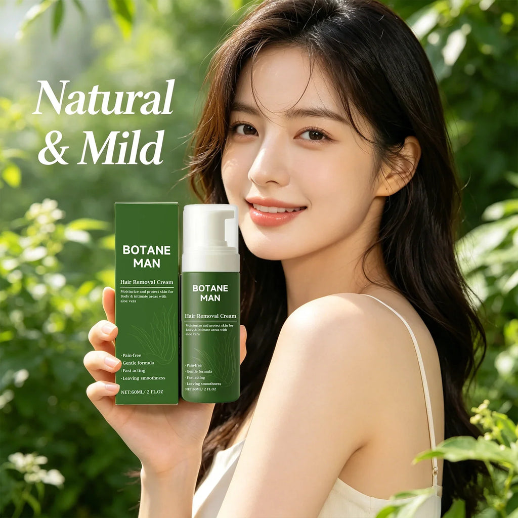 Man Hair Removal Cream Moisturizing Removing Hair & Smoothing Skin Pain-Free Long-Lasting Protection Gentle Hair Removal Mousse