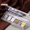 6 Grids Bright Bling Mud Solid Nail Pigment Crystal Aurora Opal Rubbing Dust Chrome Nail Glitter Korean Japanese Manicure Decor