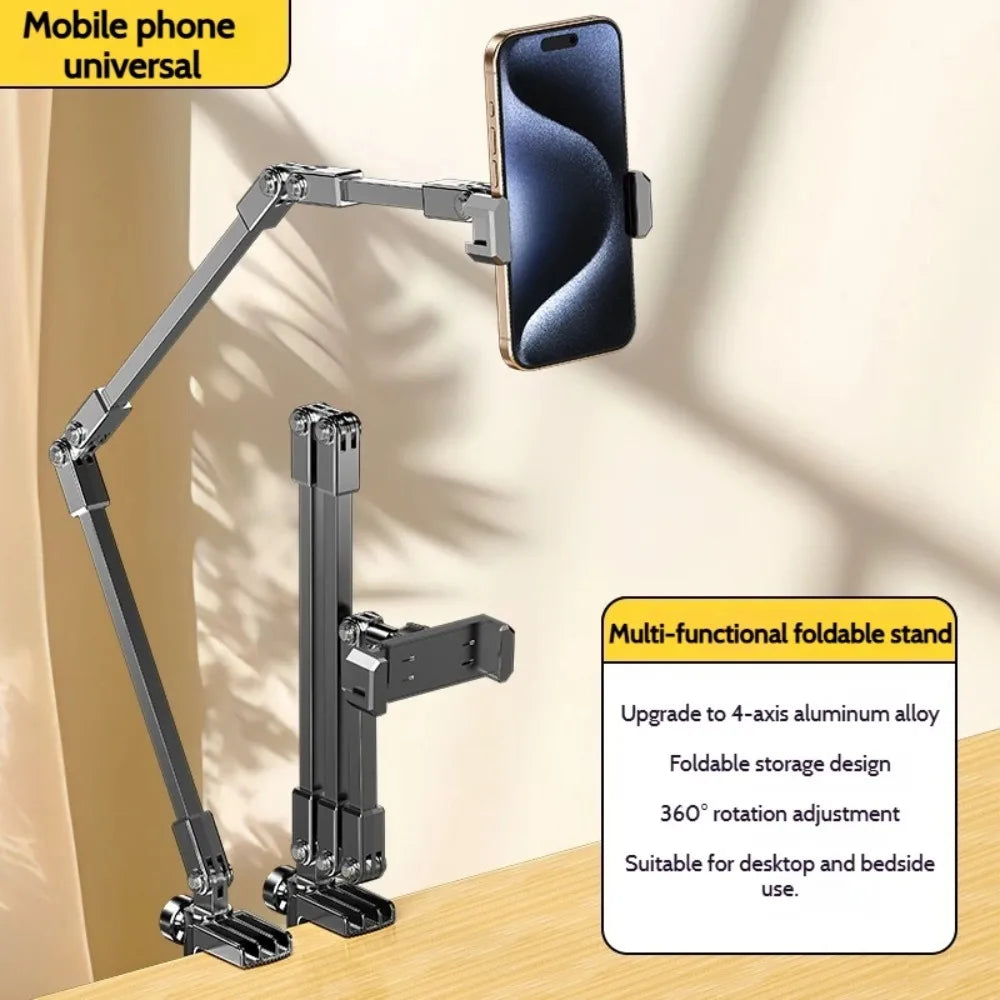 Adjustable Tablet Stand Foldable 3 Sections Arms Bedside Phone Holder for 5-12Inch Phone Ipad Pro Mini for Xiaomi