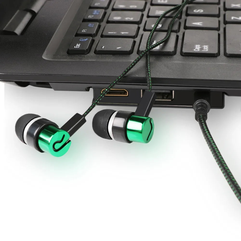 Universal Wired Earphone Noise Reduction In-Ear Stereo Earphones Noodles Style Sport Headset For Samsung Huawei Headphones