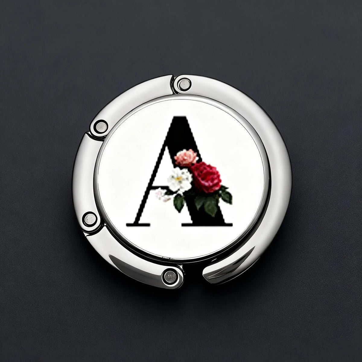 Foldable Bag Hanger Hook Purse Hook Handbag Hanger Table Hook Holder With Personalized Letter A-Z, Portable Table Hook For Women