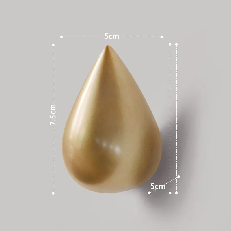 1pc Resin Water Droplet Hook Wall Water Droplet Hook Fitting Room Coat Hook Wall Decor Home Accessories Drilling Installation