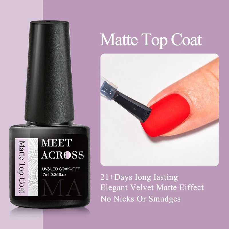 MEET ACROSS 8ml No Stick Hand Extension Gel Luminous Gel Nail Polish Bulider Gel Carving Flower Nail Art Shaping Acrylic Nail