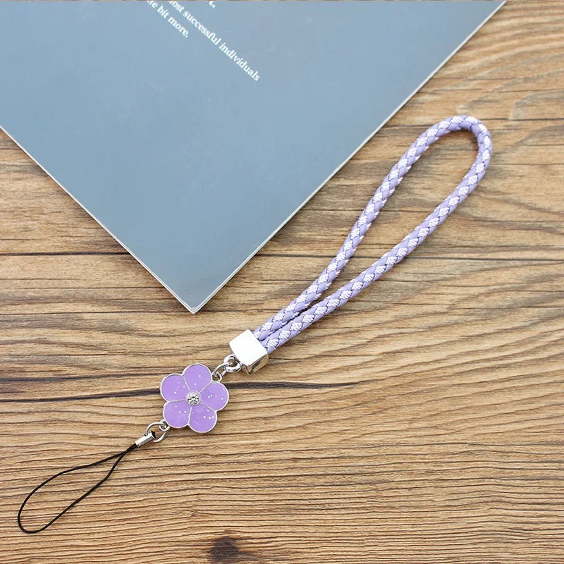 Phone Charm Strap Multicolor Phone Charm String Short Braid Mobile Phone Straps for Camera Anti-Lost Lanyard Gift Keychain Strap