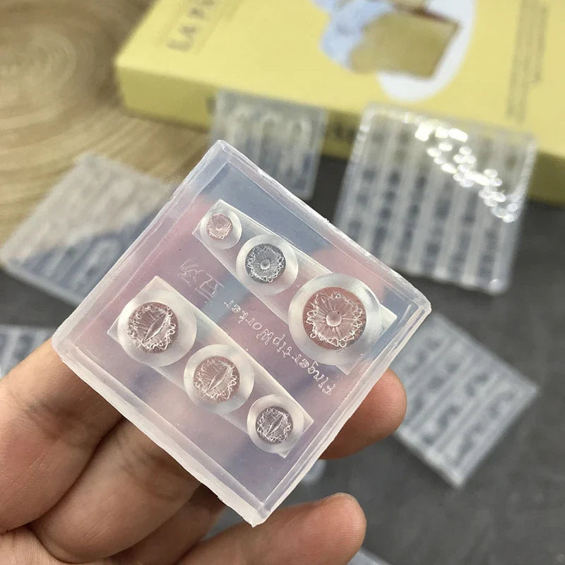 3D Nail Mold Ice Flower Bread Jellyfish Fox Eyeball Stamping Stencils UV Gel Polish Art Mould Silicone Carving Tool DIY Design