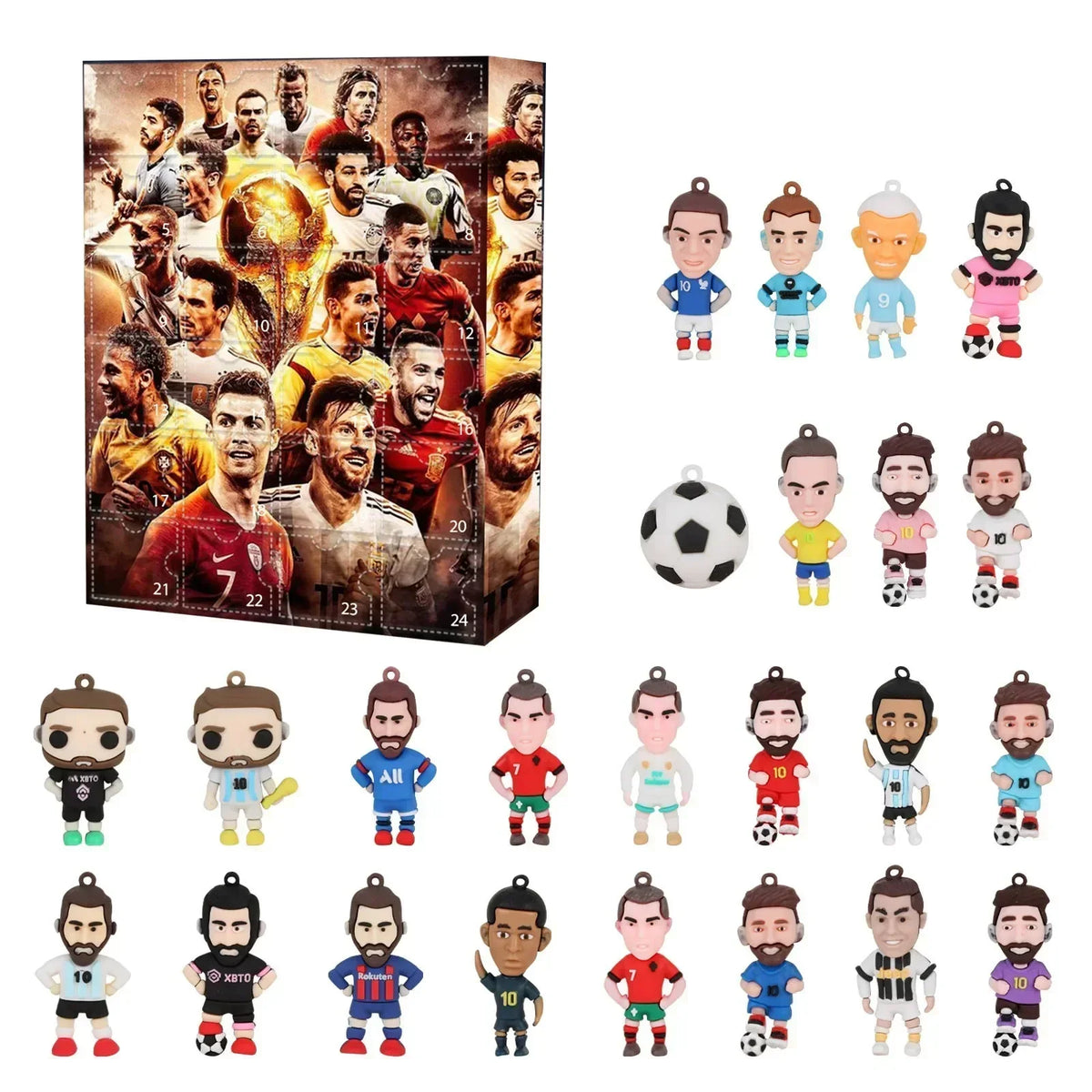 1/2/3PCS Soccer Advent Calendar 2024 Sports Christmas Advent Calendar Xmas Countdown Calendar Surprise Gifts for Soccer Fans