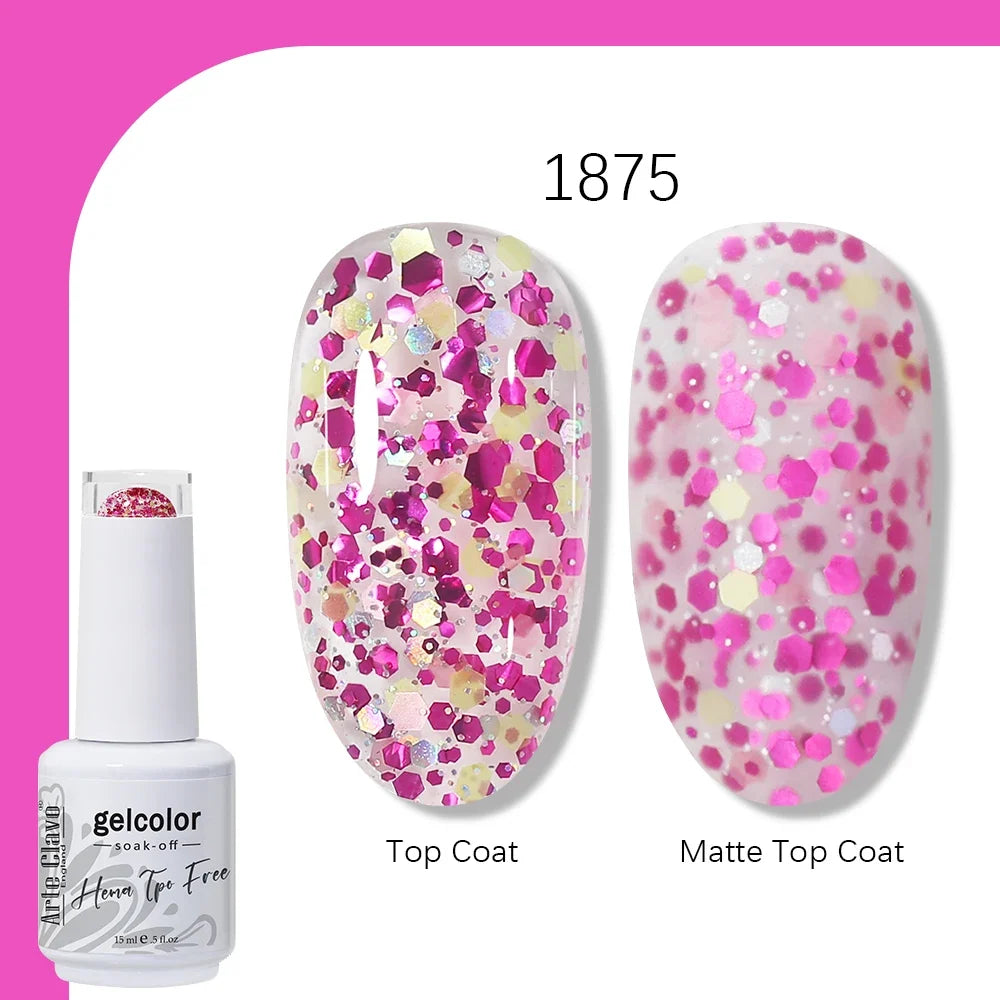 Arte Clavo HEMA TPO FREE 15ml UV LED Gel Nail Polish Soak Off Semi Permanent Daily Wear Universal Color For All Seasons Manicure