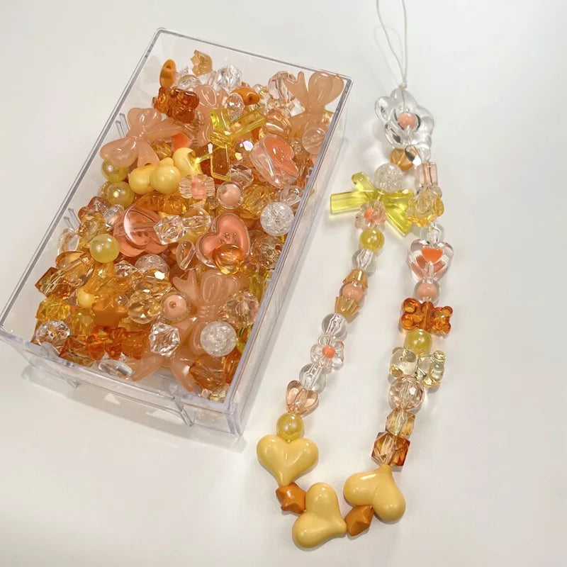 20pcs Acrylic Cute Spacer Loose Beads Set For DIY Bracelet Necklace Lanyard Strap Jewelry Making Supplies Accessories Material