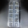 50pcs Mini Alloy Cross Nail Art Charm 3D Small Chrome Ancient Silver Heart Nail Decoration Jewelry Punk Design Nail Accessories