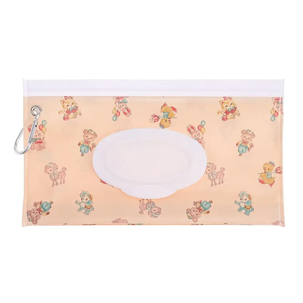 New Baby Wet Wipe Pouch Flip Cover Wipes Holder Case Reusable Tissue Box Refillable Carrying Case Portable Stroller Accessories