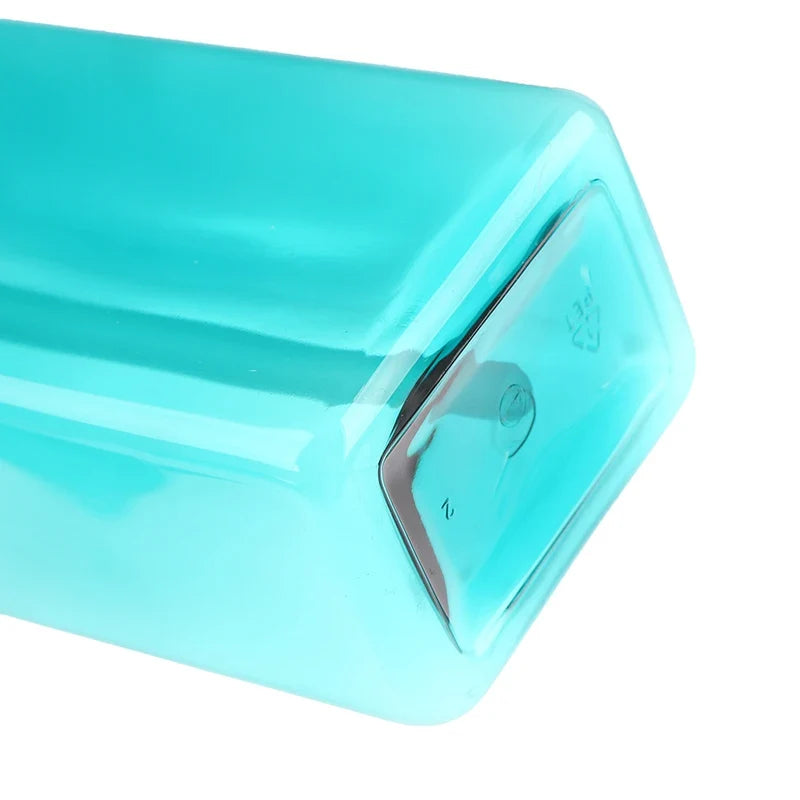 1Pc 2025 New 500ml Plastic Rectangle Press Pump Bottle Bathroom Soap Liquid Refillable PET Bottles Containers