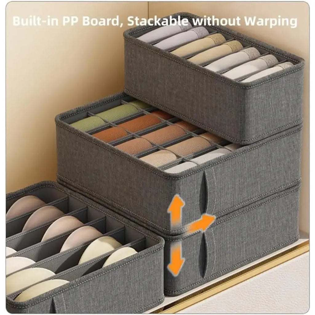 Drawer Fabric Foldable Cabinet Closet Storage Boxes Closet Underwear Organizer Storage Box for Storing Socks Underwear Ties Belt