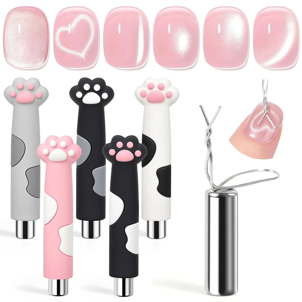 Professional Cat Paw Shaped Strong Magnet Nail Art Tools DIY Varnish Application 3D Cat's Eye Effect for Manicure