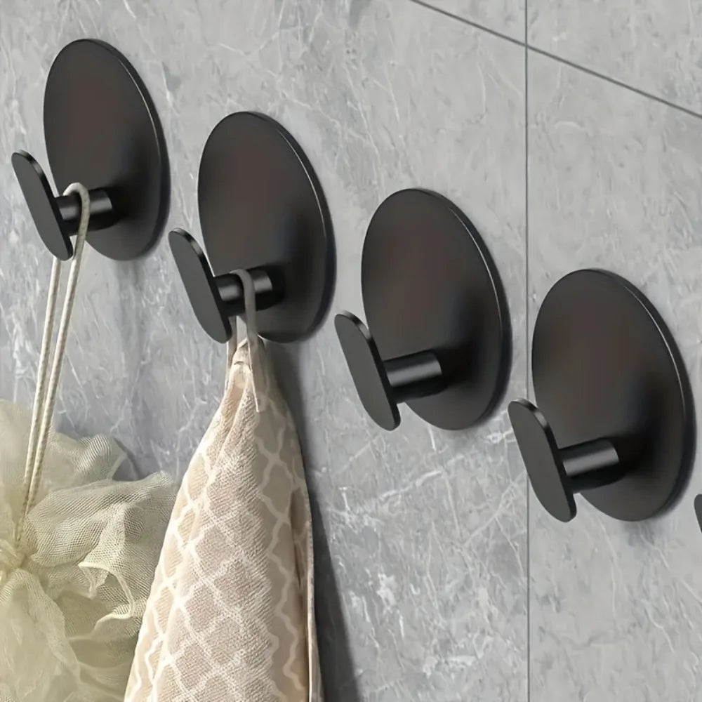 1/4Pcs Bathroom Robe Hooks Stainless Steel Towel Hanger Waterproof Hook Multi-Purpose Hanger Hook Door Bathroom Shower Kitchen