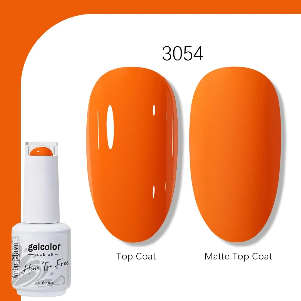 Arte Clavo HEMA TPO FREE 15ml UV LED Gel Nail Polish Soak Off Semi Permanent Daily Wear Universal Color For All Seasons Manicure