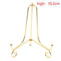 Gold Iron Display Stand Craft Bracket Book Holder Photo Pedestal Bowl Dish Frame Picture Plate Rack Easel Storage Decoration