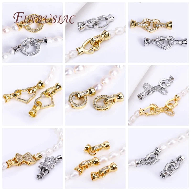 Fasteners For Bracelets Accessories 18K Real Gold Plated Connectors For Jewelry DIY Jewelry Making Supplies,Clasp For Jewelry