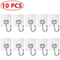 5/20 Pcs Heavy Hooks Duty  Waterproof Adhesive Wall Hooks Nail-Free Transparent  Autohesion Waterproof HooksFor Kitchen Bathroom