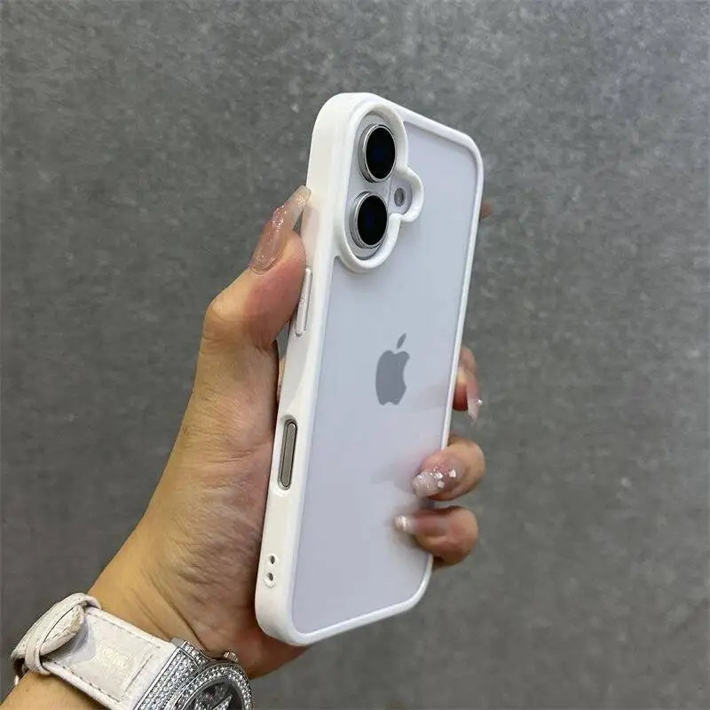 Luxury Candy Color Bumper Phone Case For iPhone 17 16 15 14 13 Mini 12 11 Pro Max XR XS X 7 8 Plus Transparent Shockproof Cover