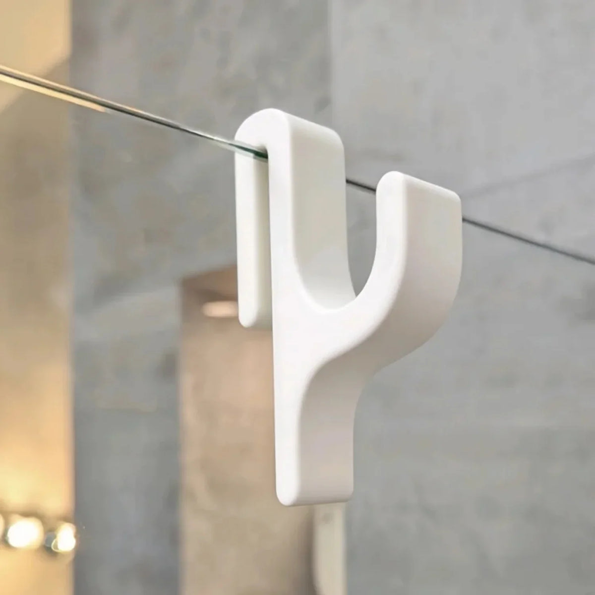 6/10pcs 3D Shower Door Towel Hook for 8mm Glass Doors Bathroom Hanger for Towels Bathrobes Clothes Laundry Dormitory Apartment