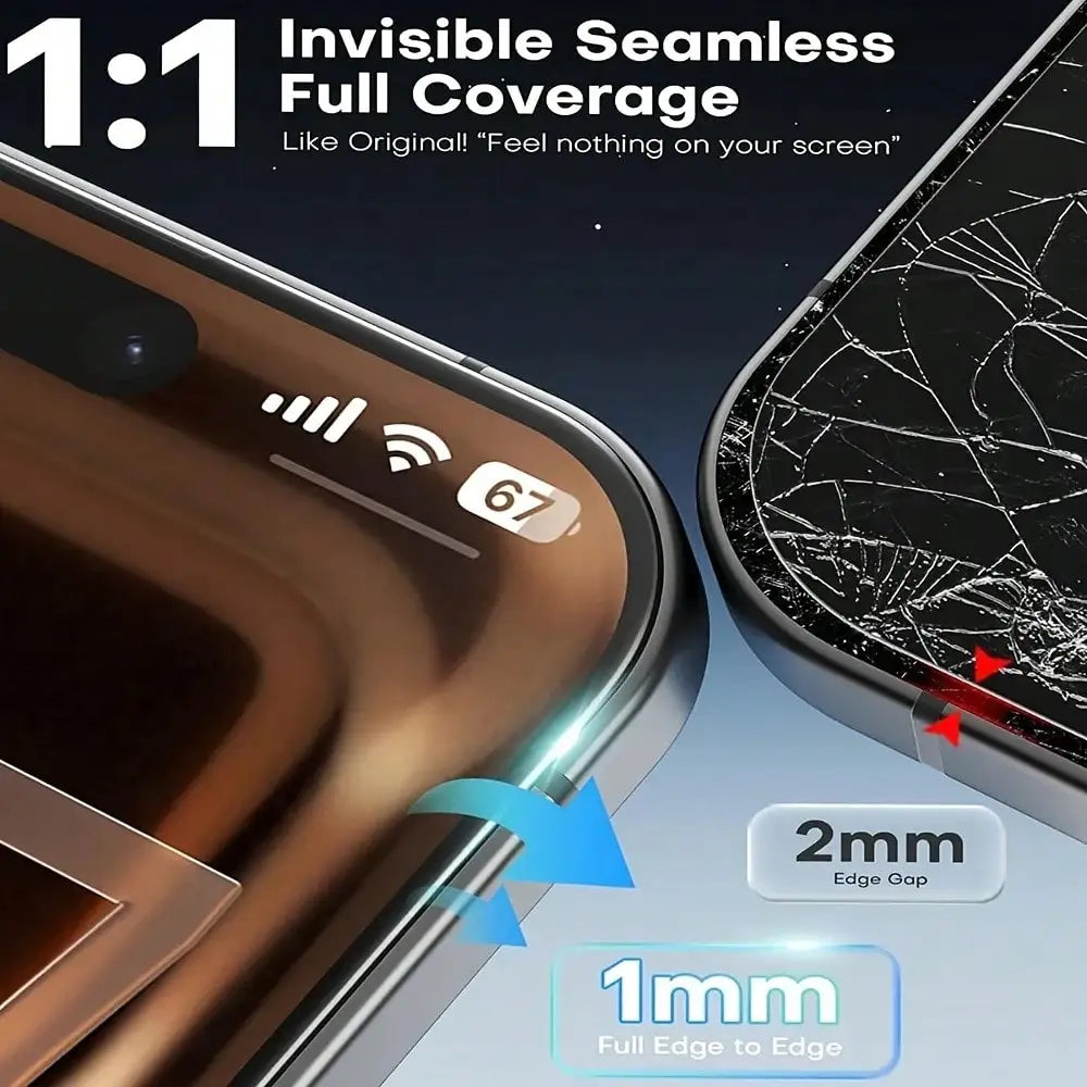 6PCS High Definition Tempered Glass Screen Protector, 9H Hardness, Case Friendly, For IPhone 17 Pro Max/17 Pro/17 Air/16/16E/16