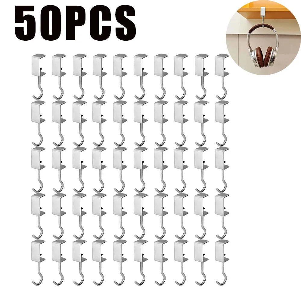 Versatile Adjustable Bag Hook Scratch-Proof Mounting System for Walls Desks Ideal for Student Organization with 360° Rotation