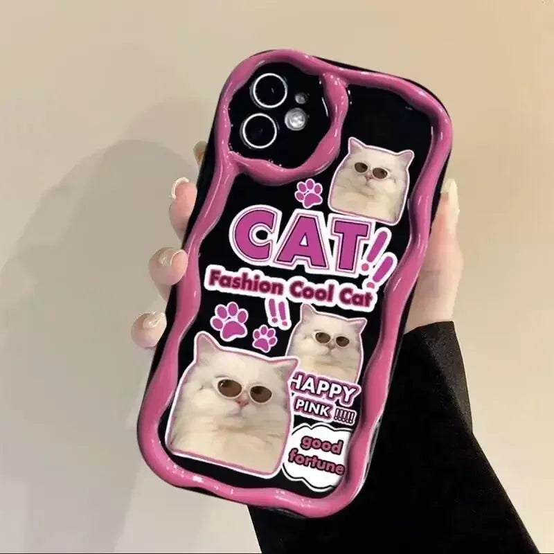 Phone Case for OPPO Realme C53 C55 C11 2021 C33 C31 C35 C21Y C25Y C20 C21 C12 C15 C25 C30 C30S C25S 5 5i 5s 6i Flower Wavy Cover