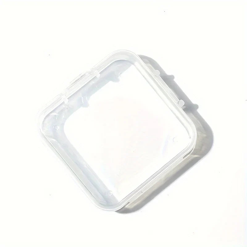 Cosmetic Powder Puff Empty Storage Box Square Design Dust-proof Small Travel Portable Clear Cosmetic Box with Cover